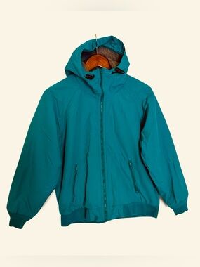 VINTAGE 90s LANDS’ END Teal  Squall Jacket-Womens regular small